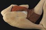 Relief Study of Andrew Lying Down in Brown Shorts 2 
