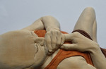 Relief Study of Andrew Lying Down in Brown Shorts 4 