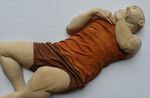 Relief Study of Andrew Lying Down in Brown Shorts 6 