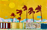 GALA FINE ART Dan Parry-Jones, Palms with Yellow Sky, acrylic, oil and screen-print on board, 80 x 95 cm, 83 x 98 cm framed £3400.jpg